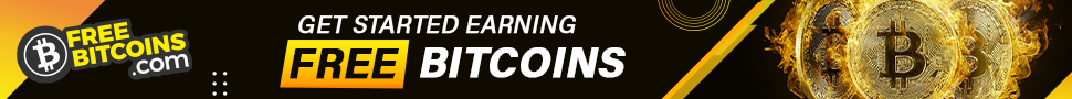 FreeBitcoin.com 970x90 earn bitcoin affiliate banner